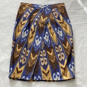 Tory Burch ikat print pencil skirt, size 2